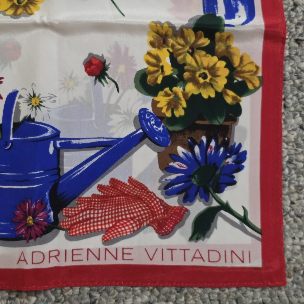 Adrienne Vittadini Spring Garden Silk Oblong Scarf
